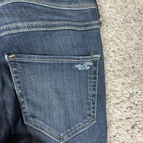 Hollister Jeans Womens 3 Jegging High Rise Dark Wash Distressed Holes Denim - Picture 3 of 4